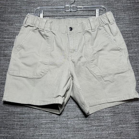 Carhartt Shorts Women's Size 14 REG Khaki Relaxed Fit Work BS5730-W - Picture 1 of 13